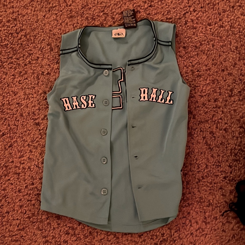 Cute fashionable blue number 85 baseball sports vest